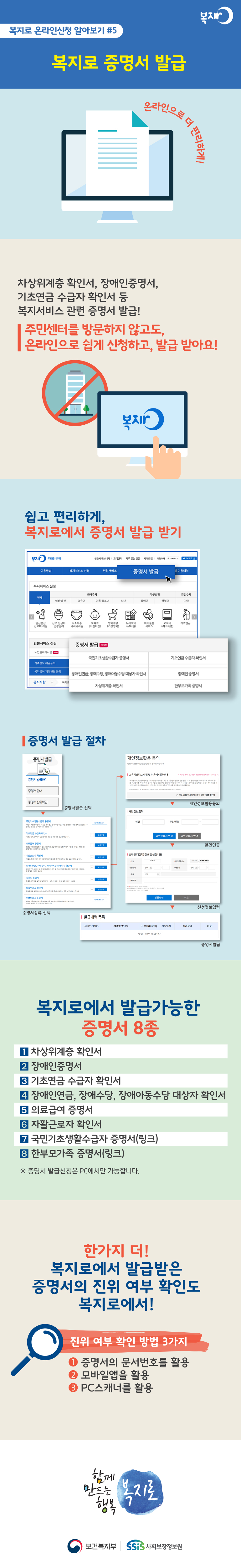 복지로온라인신청 알아보기5 복지로 증명서 발급